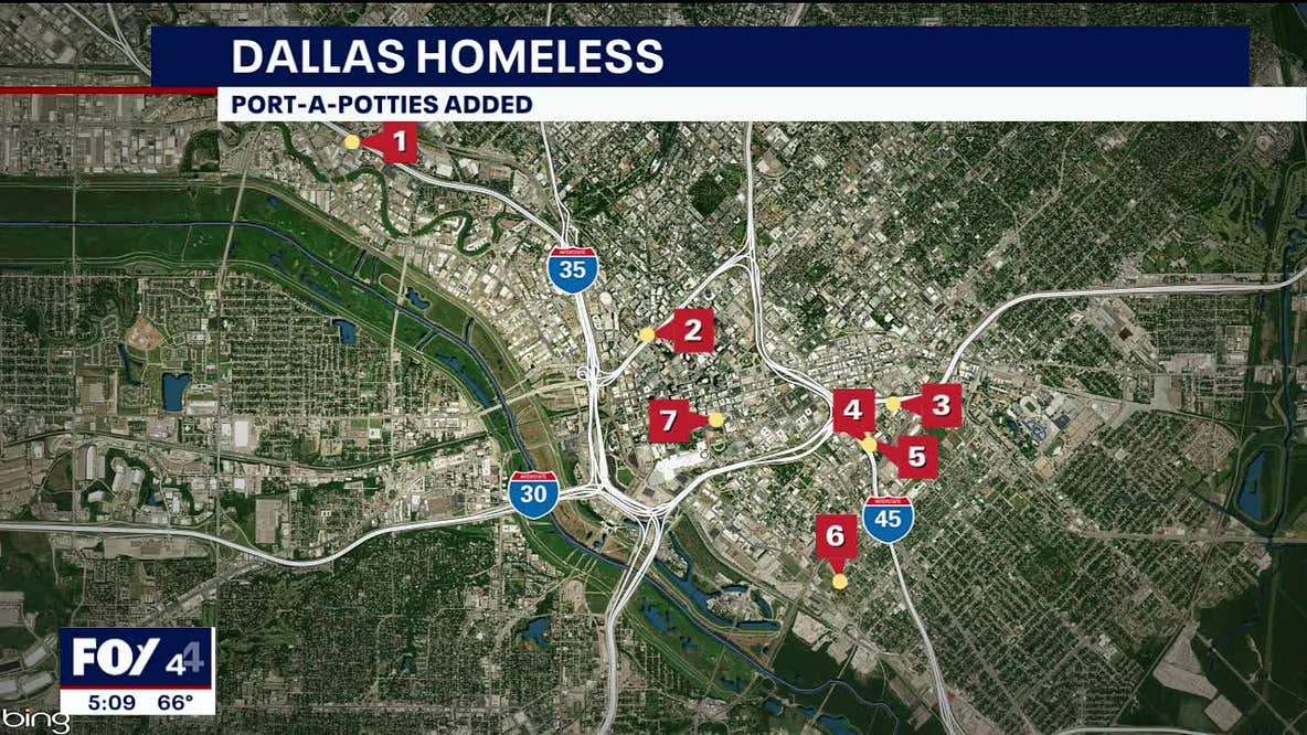 City of Dallas to provide port-a-potties near homeless encampments